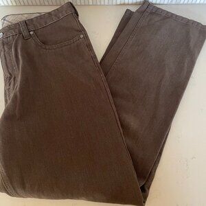 Kenneth Cole New York Brown Corduroy Straight‎ Leg Pants, Size 34 X 32